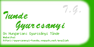 tunde gyurcsanyi business card
